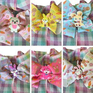 Bunny Hair Bow Pastel Spring Kids Clip 3/$15✨